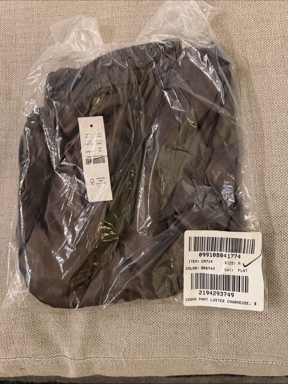 J CREW M Cosmo pant in luster charmeuse IN Smoky Woods CN714 $158 - Picture 5 of 5